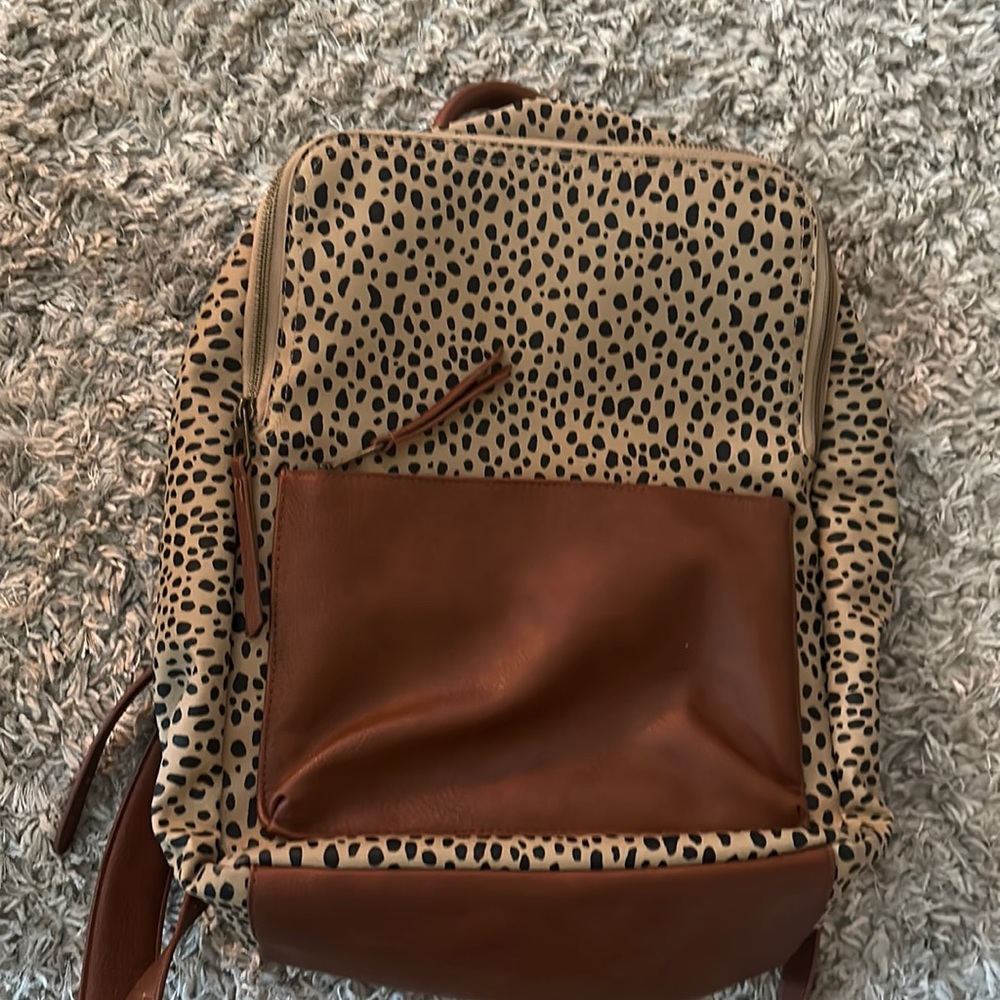 Leopard Print Backpack
